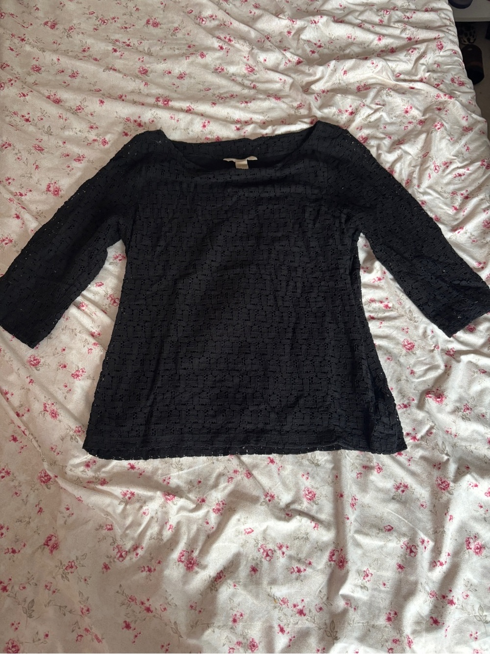 Black Lace Banana Republic Long Sleeve